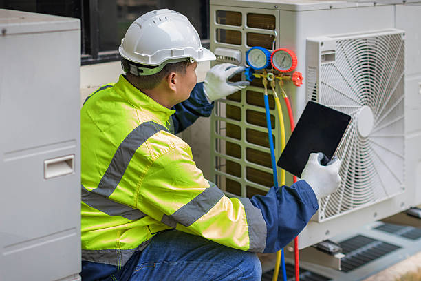 Professional Air Duct Cleaning technician working in Hamburg, PA